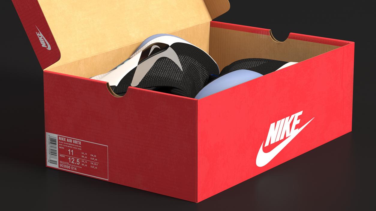 Shoe Box with Nike Sneakers 3D