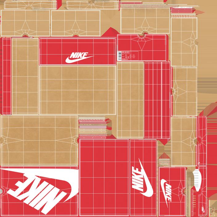 Shoe Box with Nike Sneakers 3D