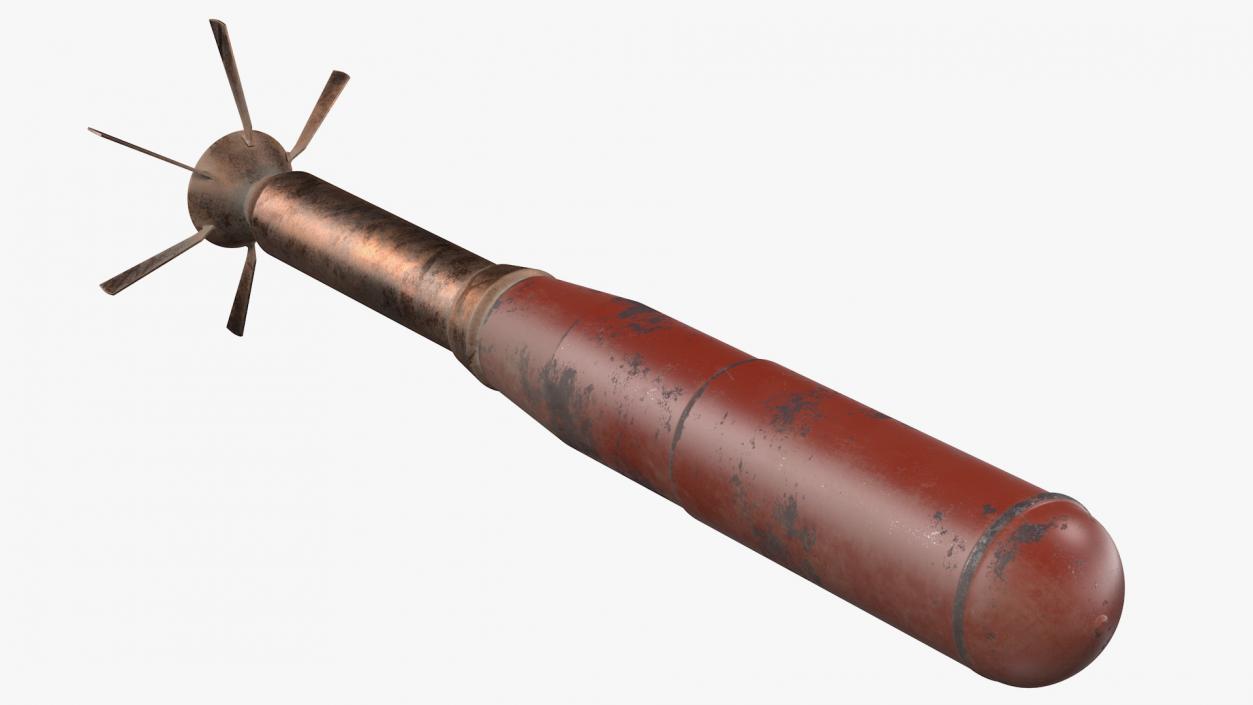 3D Incendiary Rocket 66 mm M74 Dusty model