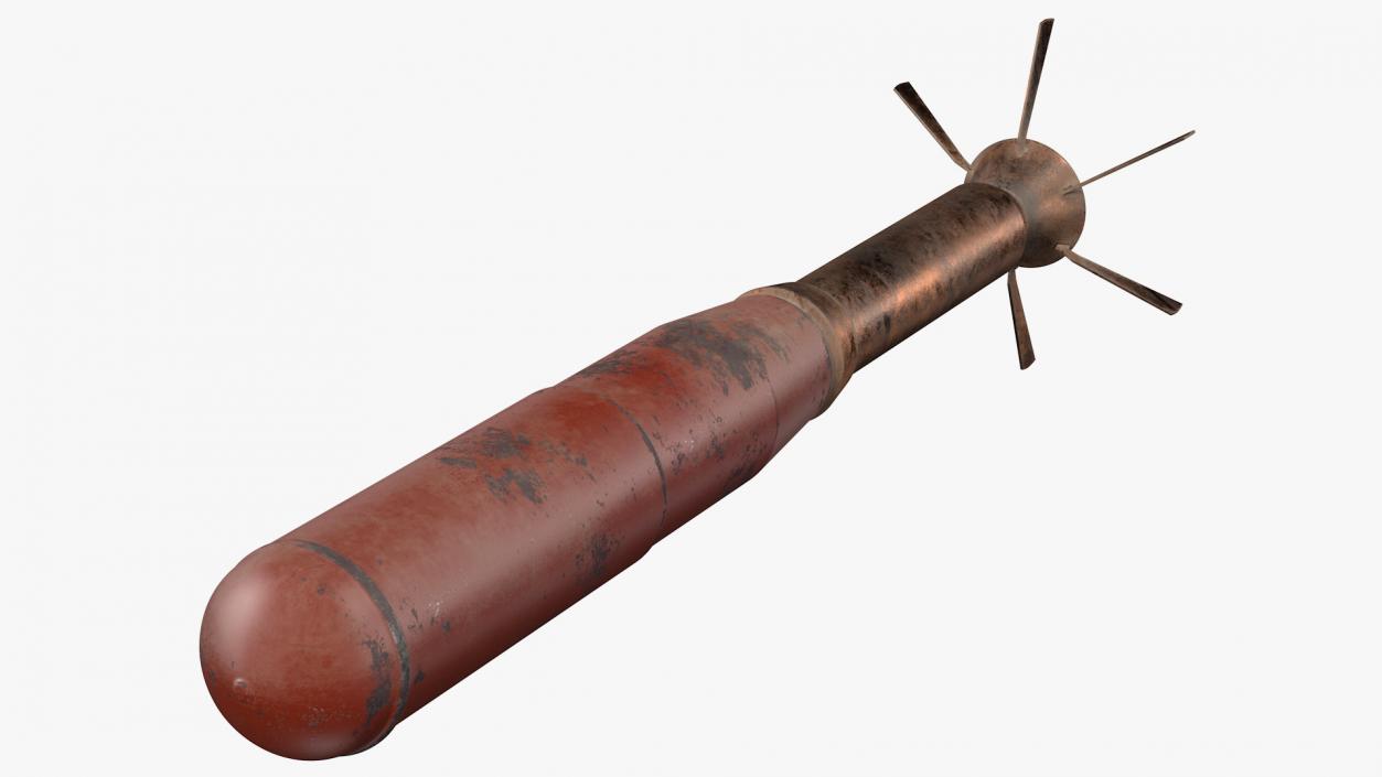 3D Incendiary Rocket 66 mm M74 Dusty model