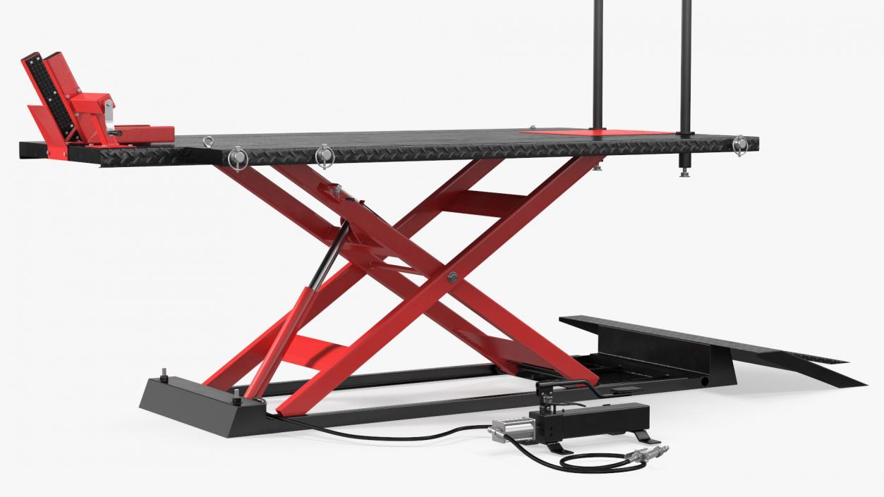 Motorcycle ATV Lift Table Rigged 3D