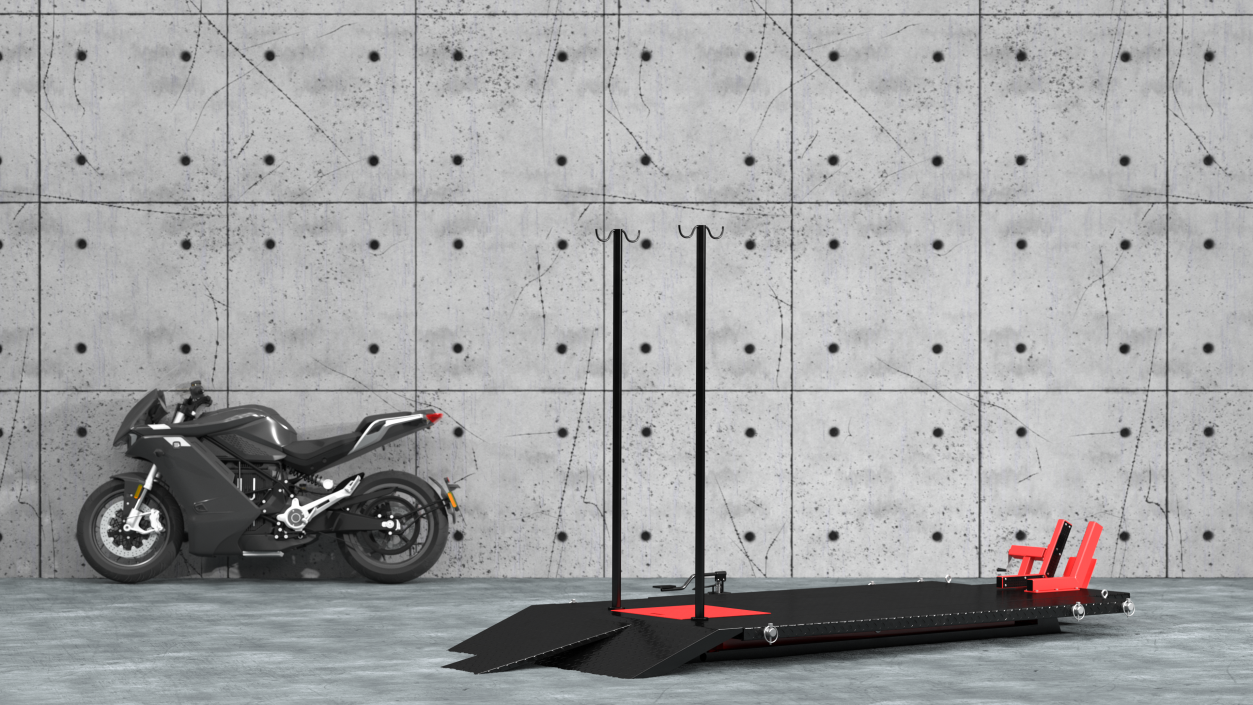 Motorcycle ATV Lift Table Rigged 3D