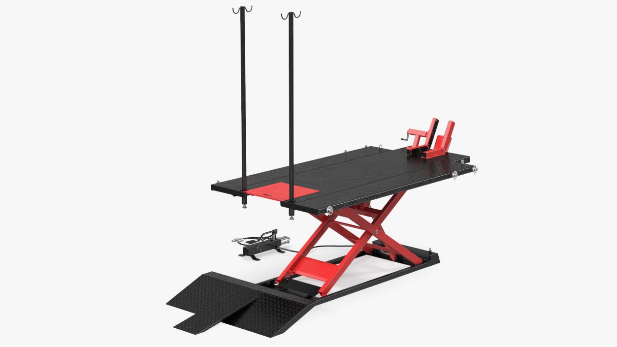 Motorcycle ATV Lift Table Rigged 3D