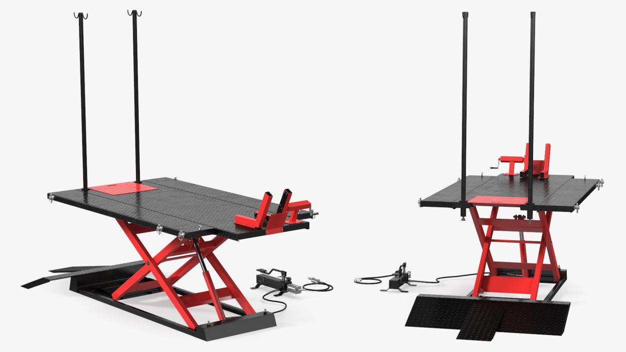 Motorcycle ATV Lift Table Rigged 3D