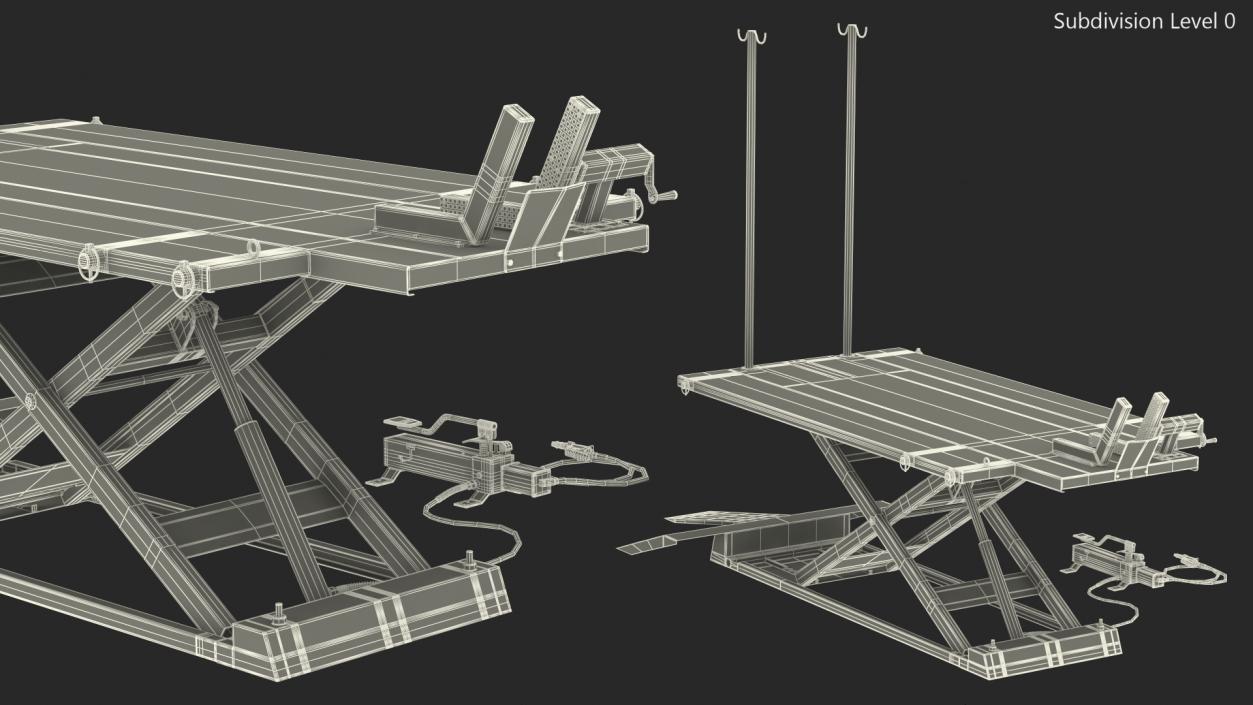 Motorcycle ATV Lift Table Rigged 3D