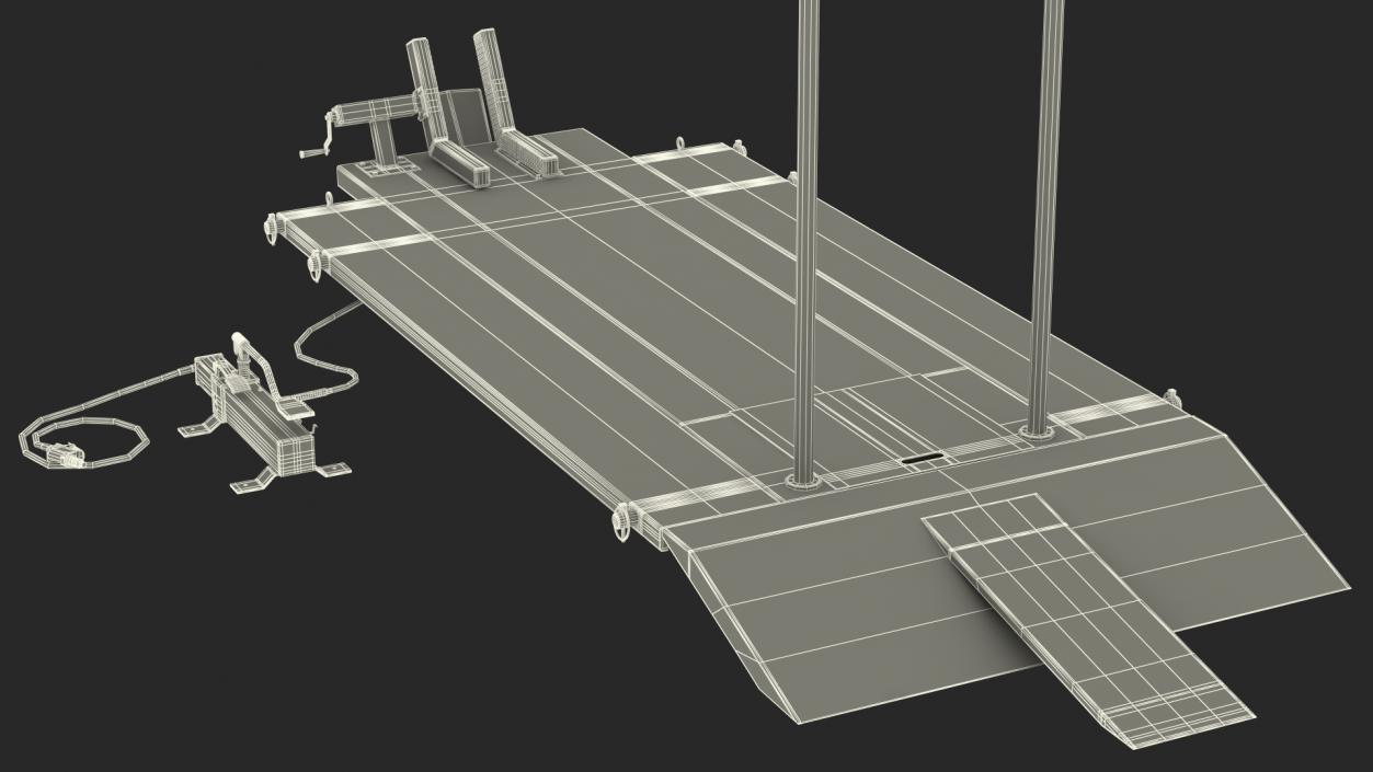 Motorcycle ATV Lift Table Rigged 3D