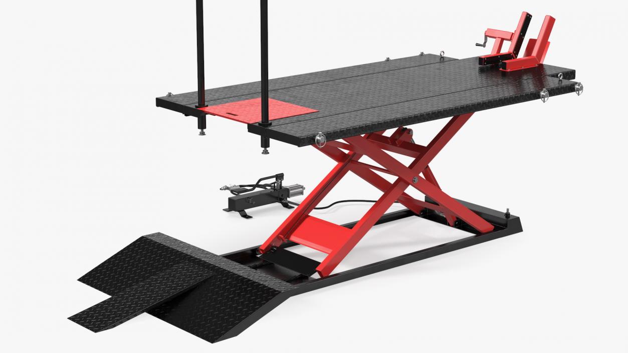 Motorcycle ATV Lift Table Rigged 3D