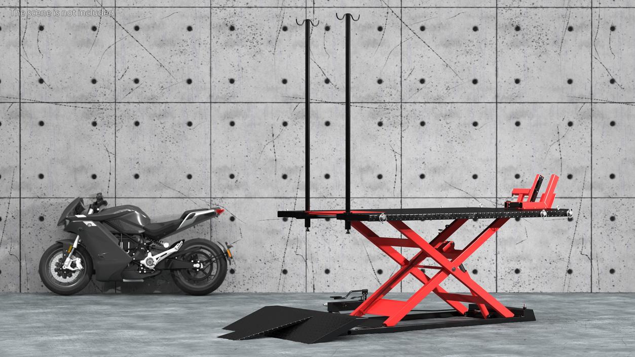 Motorcycle ATV Lift Table Rigged 3D