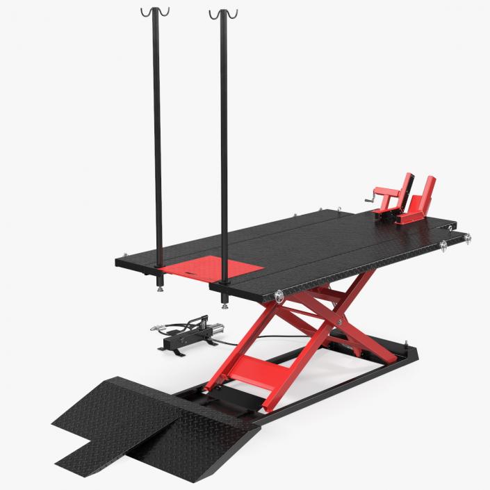 Motorcycle ATV Lift Table Rigged 3D