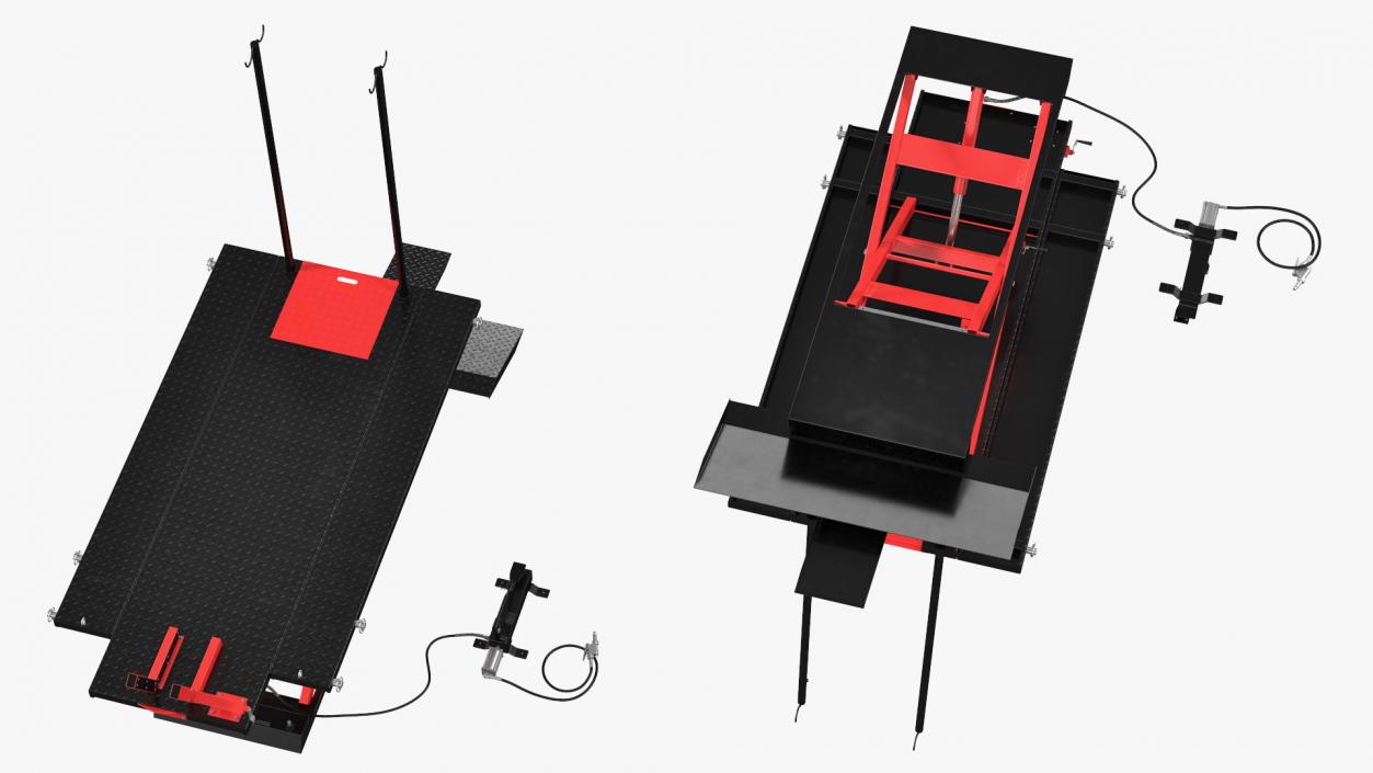 Motorcycle ATV Lift Table Rigged 3D