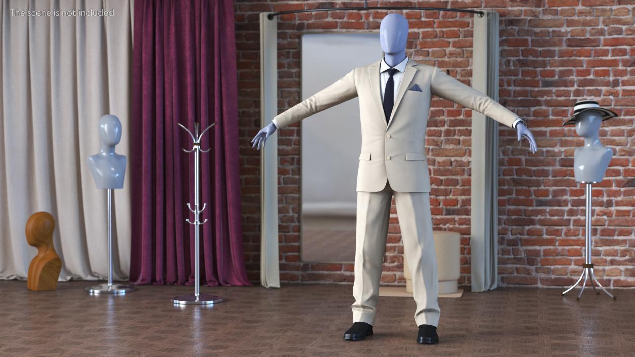 3D Formal Beige Men Suit