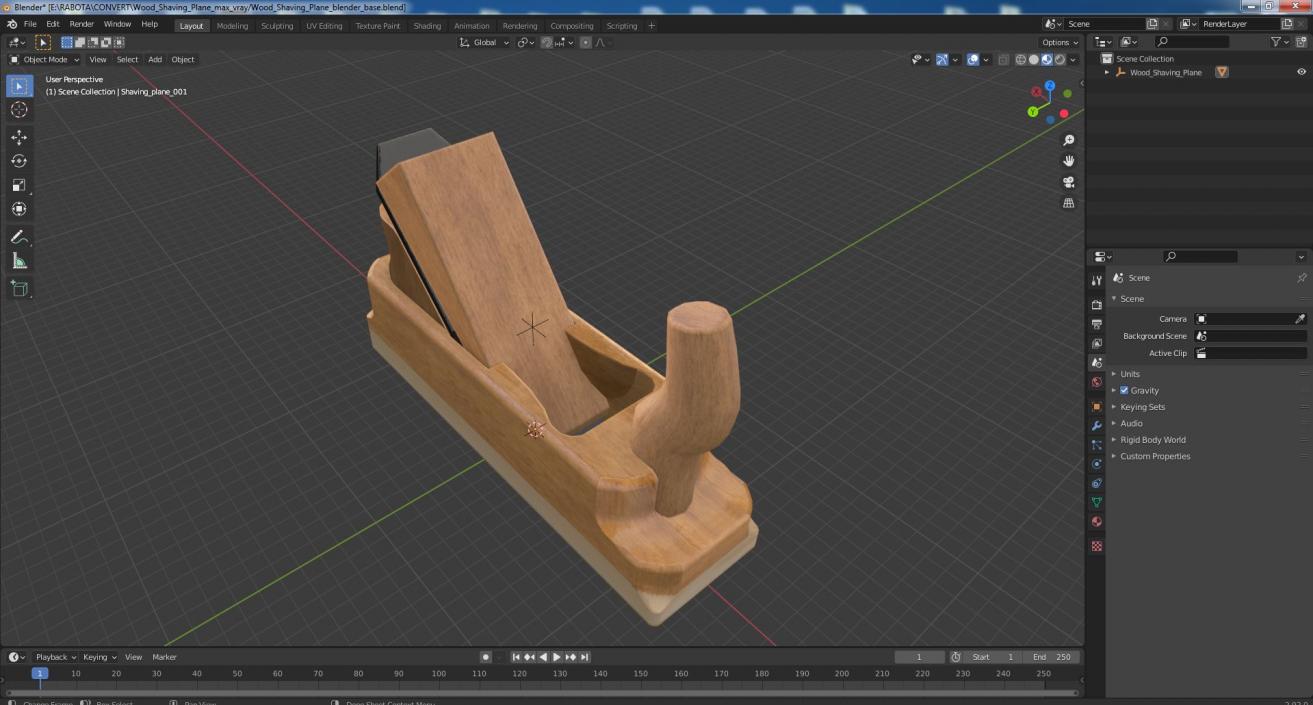 3D Wood Shaving Plane model