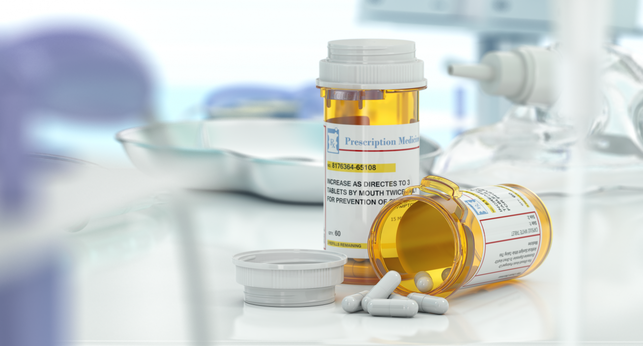 3D model Pill Bottle Set