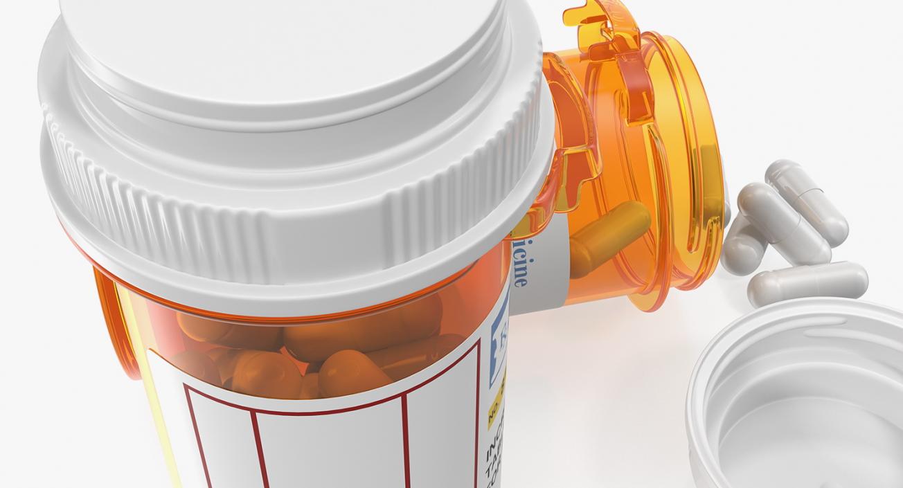 3D model Pill Bottle Set