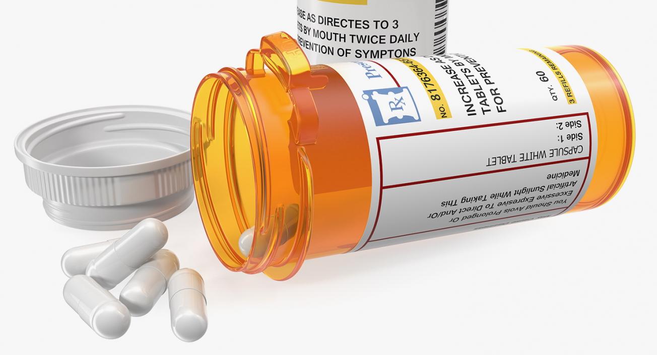 3D model Pill Bottle Set