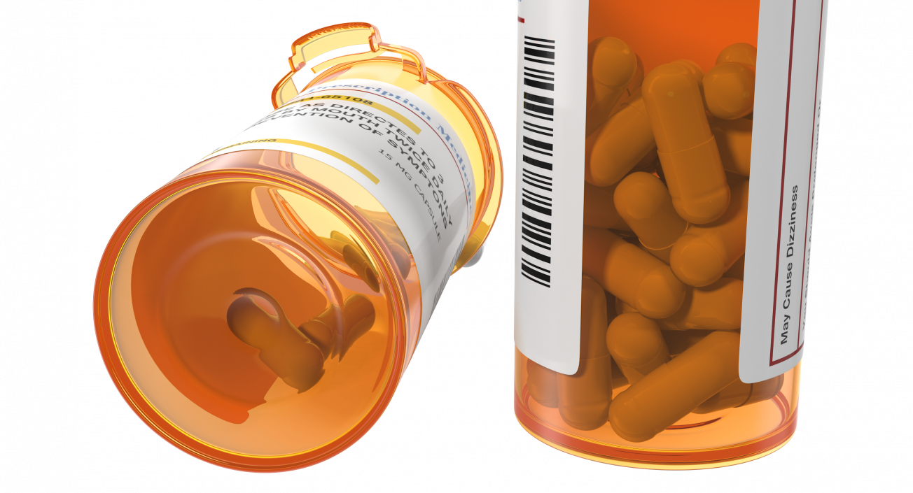 3D model Pill Bottle Set