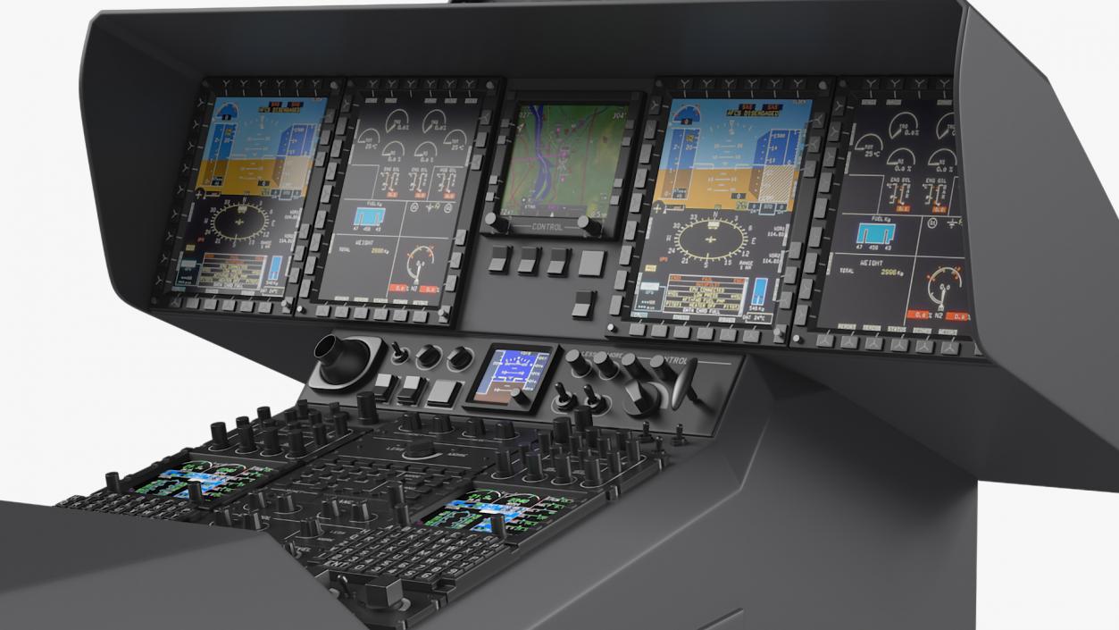 3D Utility Helicopter Cockpit