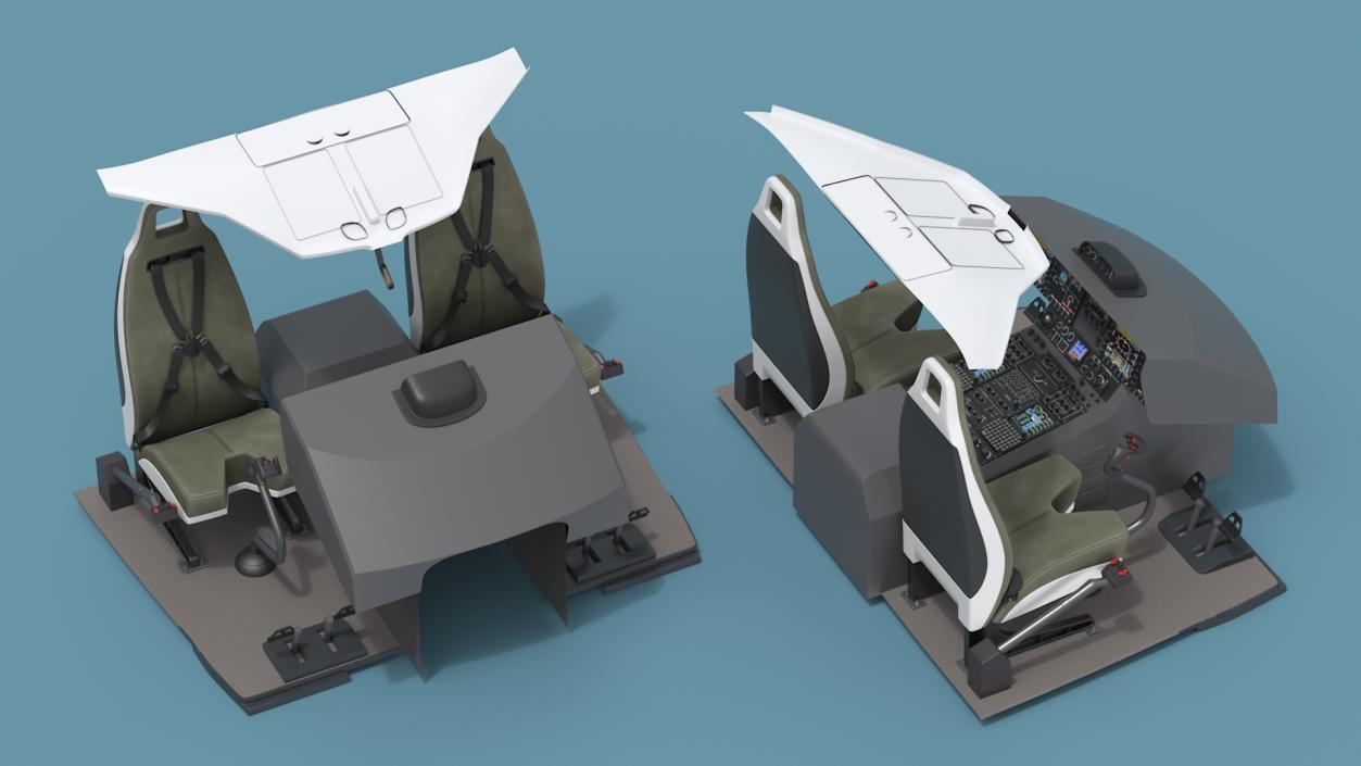 3D Utility Helicopter Cockpit