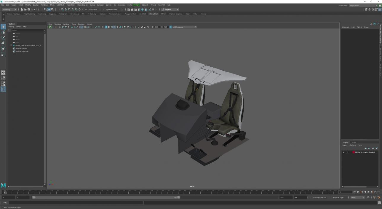 3D Utility Helicopter Cockpit