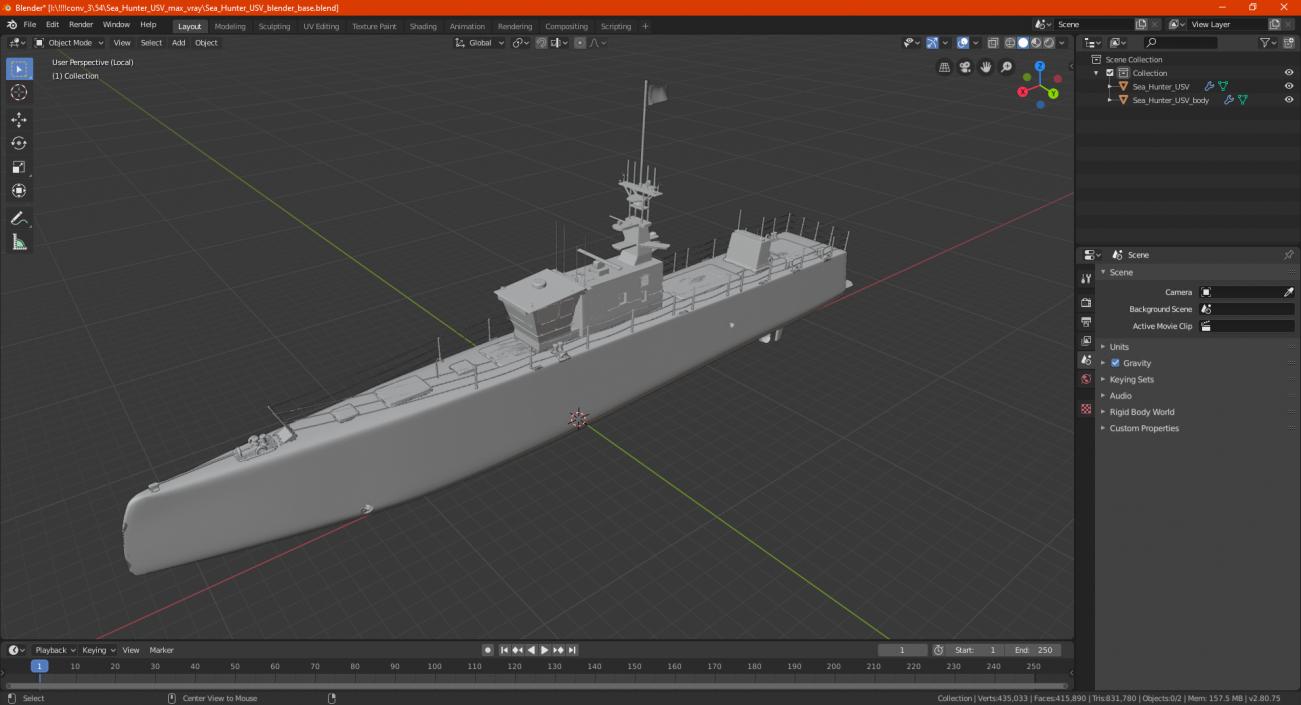 Sea Hunter USV 3D model