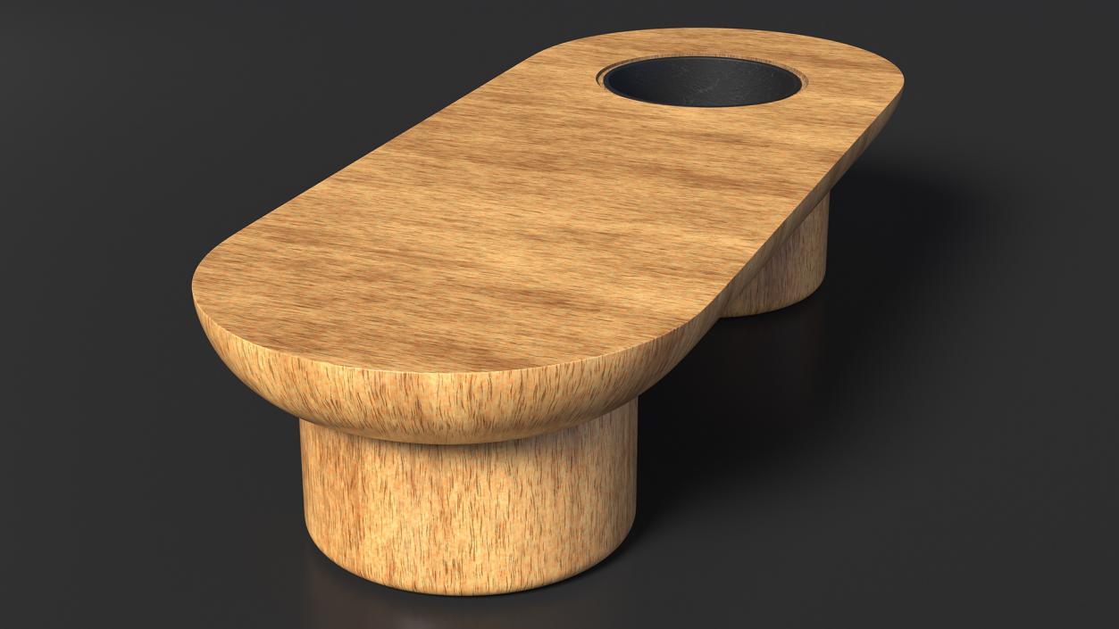 Outdoor Table Bench Wood 3D model