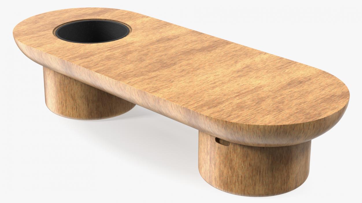 Outdoor Table Bench Wood 3D model