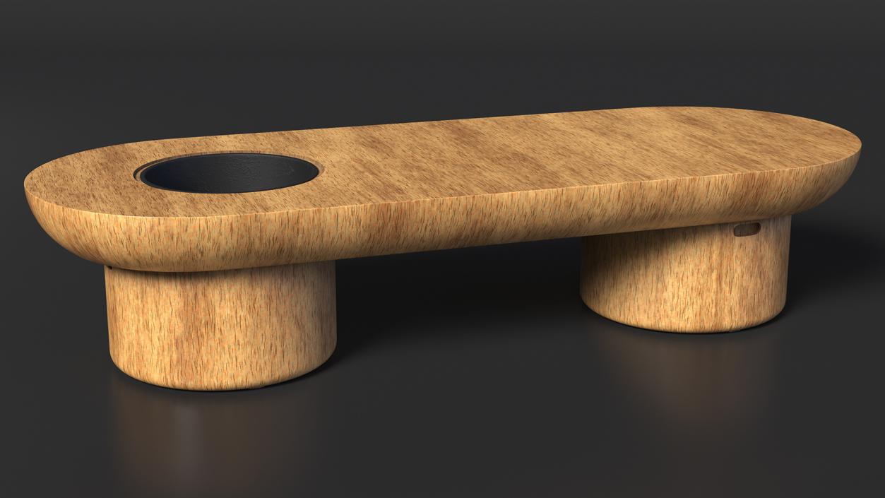 Outdoor Table Bench Wood 3D model