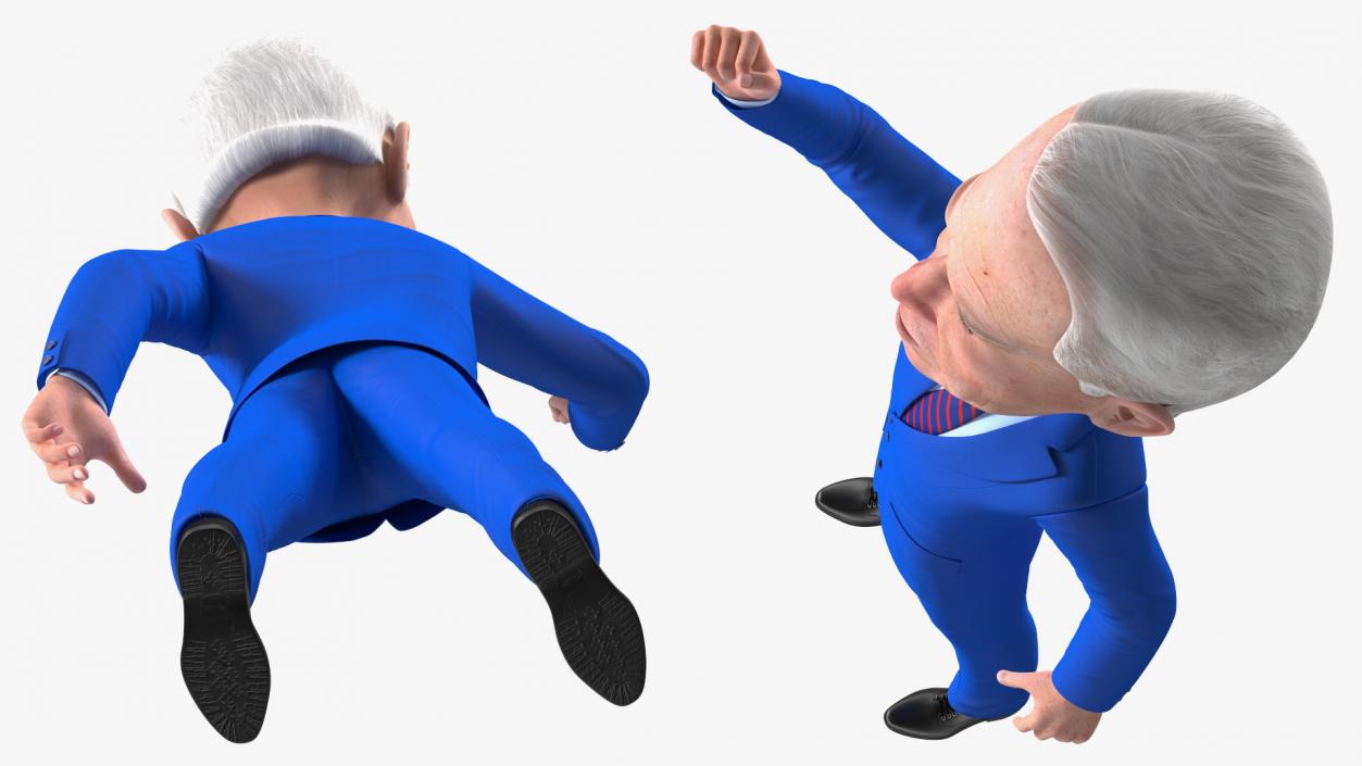 3D model Cartoon Joe Biden Fist Up Pose