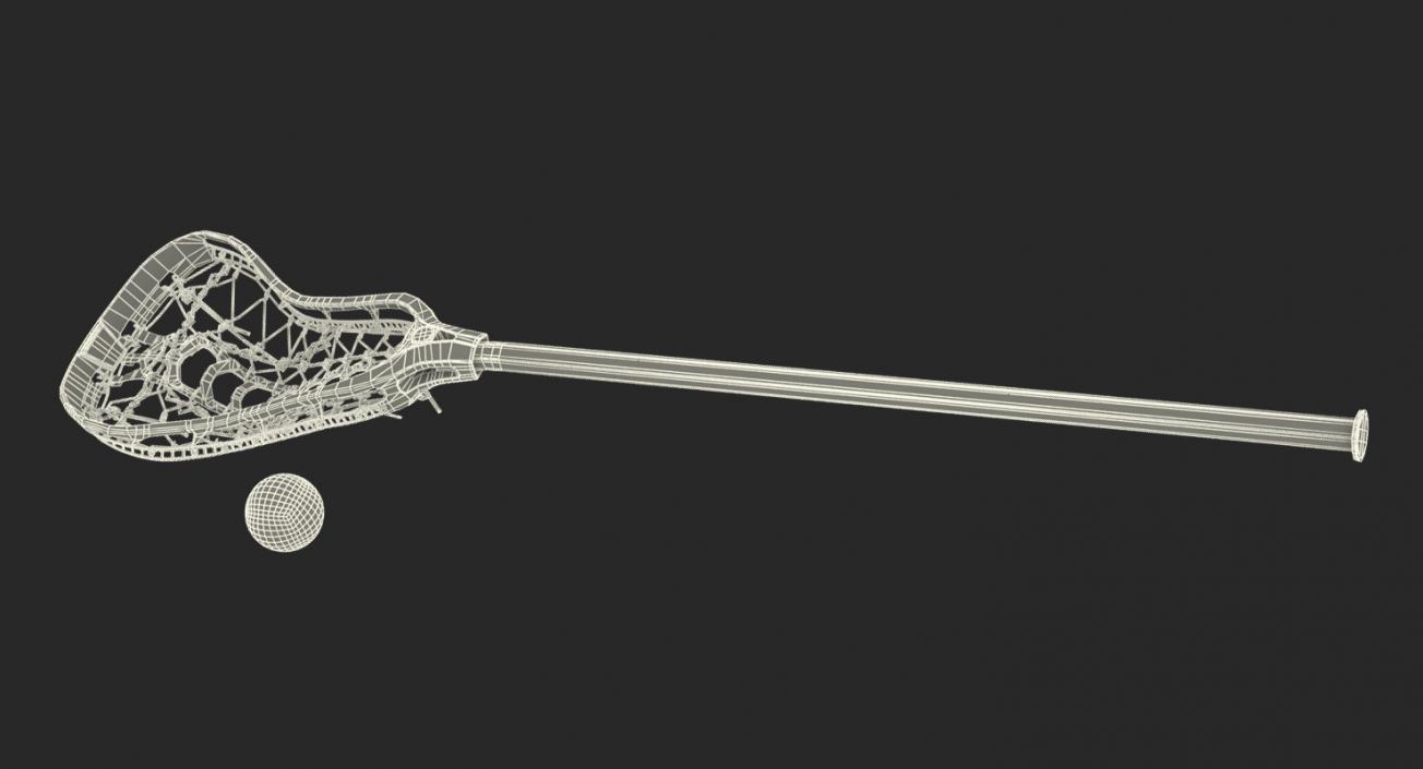 Lacrosse Stick STX and Ball 3D