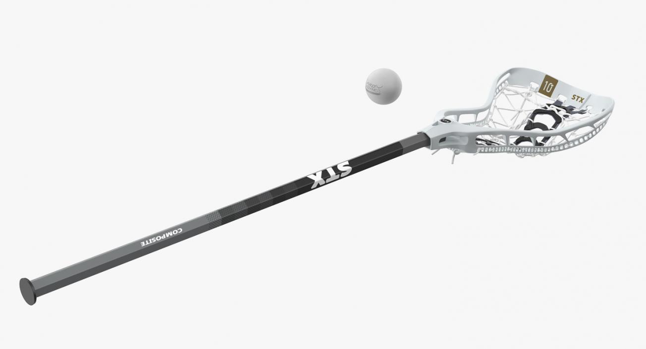 Lacrosse Stick STX and Ball 3D