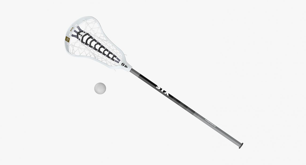 Lacrosse Stick STX and Ball 3D