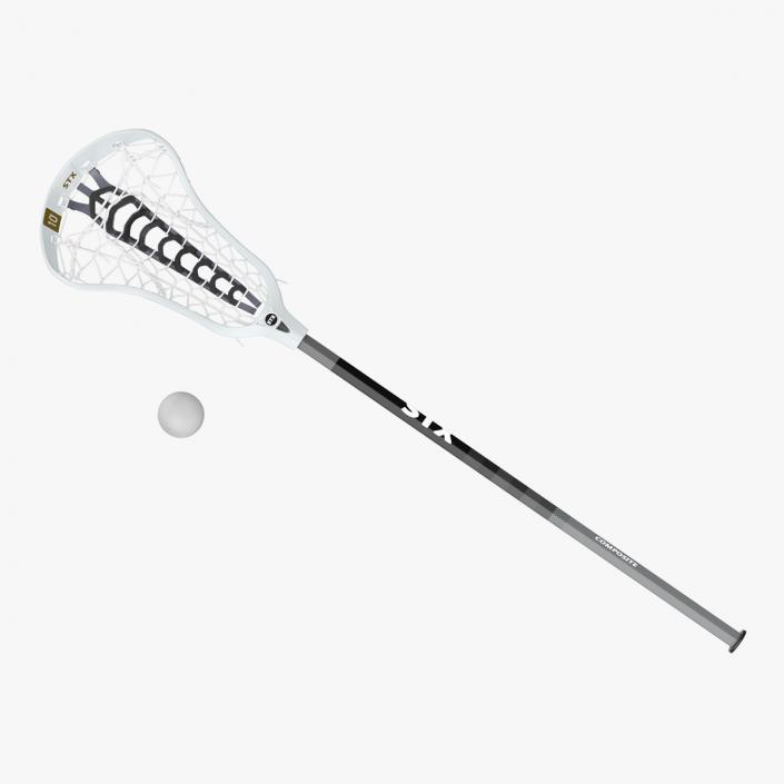 Lacrosse Stick STX and Ball 3D