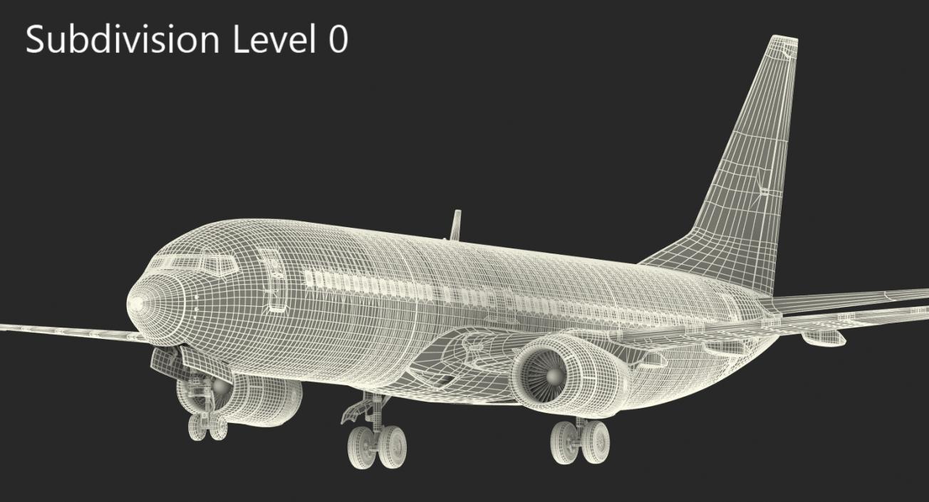 3D Boeing 737-800 with Interior Generic