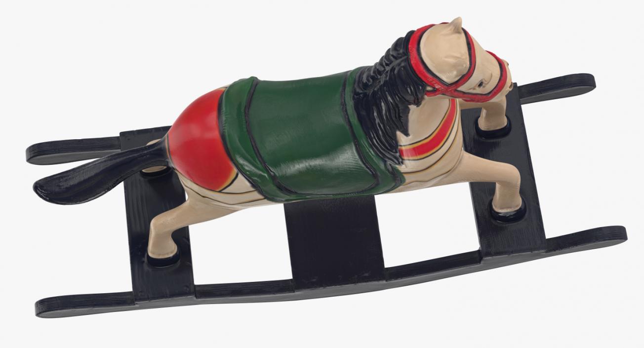 3D Retro Toy Rocking Horse model