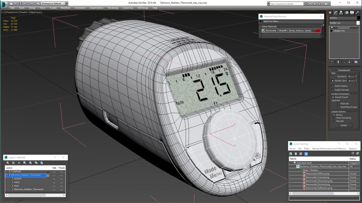 3D model Electronic Radiator Thermostat