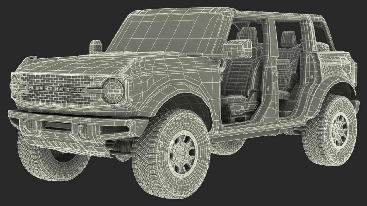 3D Ford Bronco 2021 Concept Removed Doors model