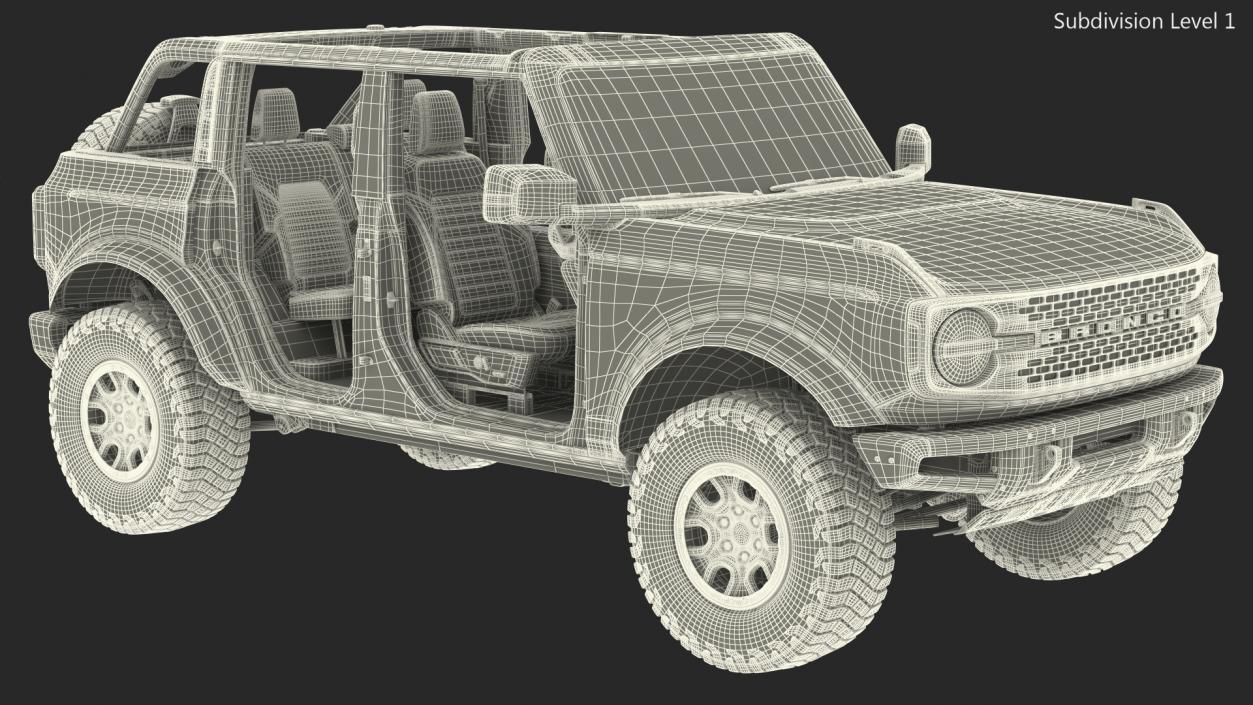 3D Ford Bronco 2021 Concept Removed Doors model