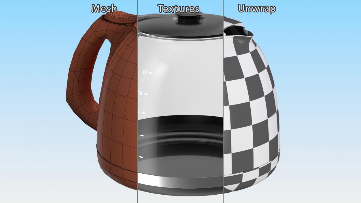 3D Glass Carafe with Lid 2 model