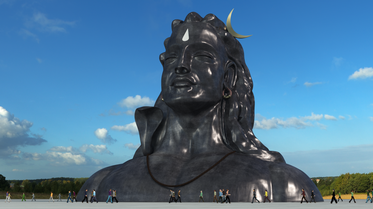 3D Adiyogi Shiva Statue for 3D Print model