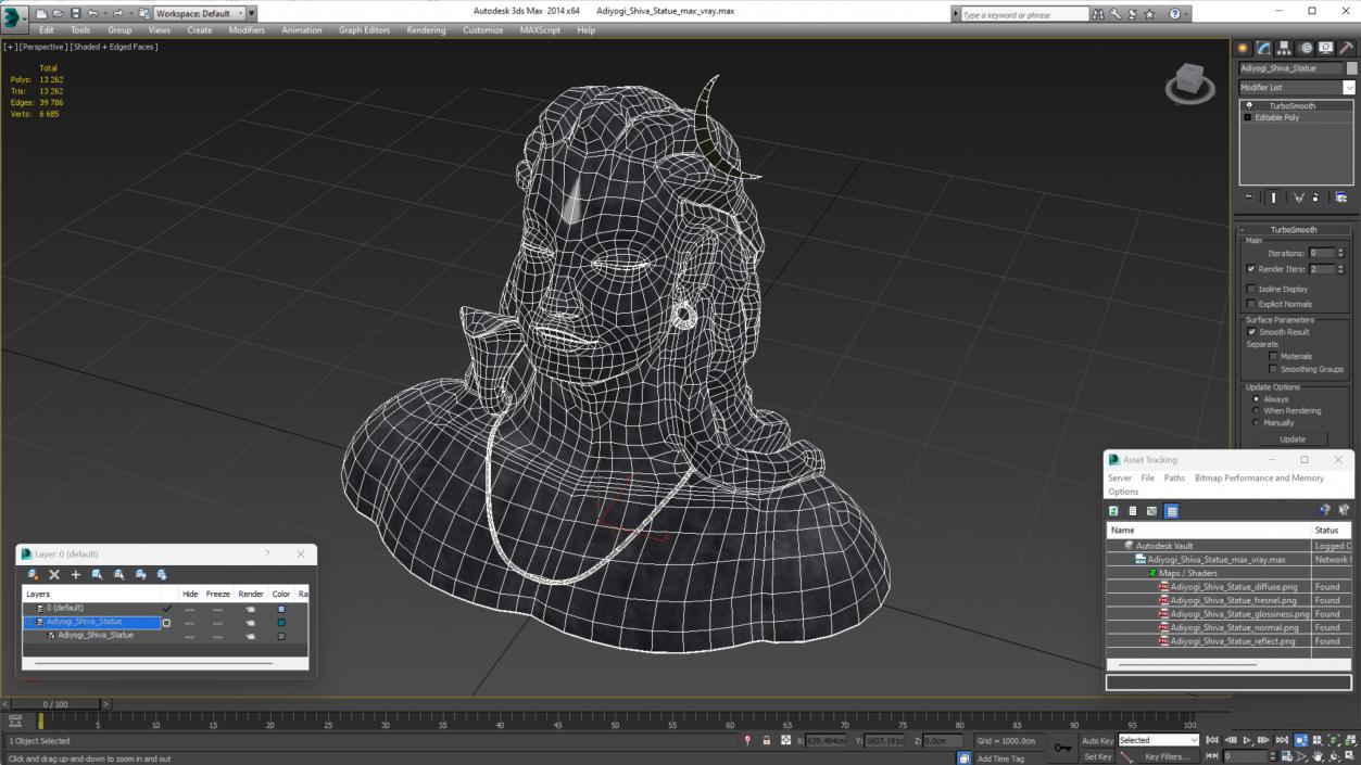 3D Adiyogi Shiva Statue for 3D Print model