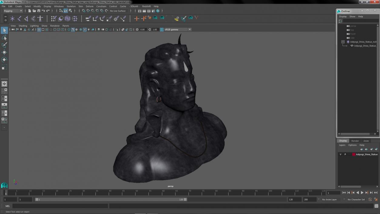 3D Adiyogi Shiva Statue for 3D Print model