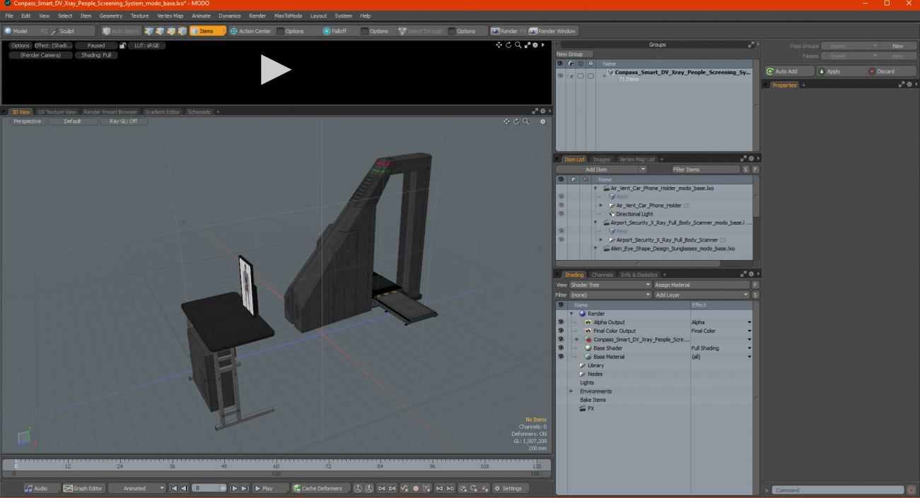 3D model Conpass Smart DV Xray People Screening System