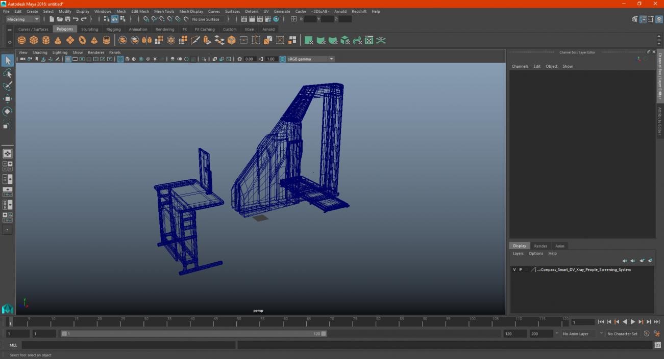 3D model Conpass Smart DV Xray People Screening System