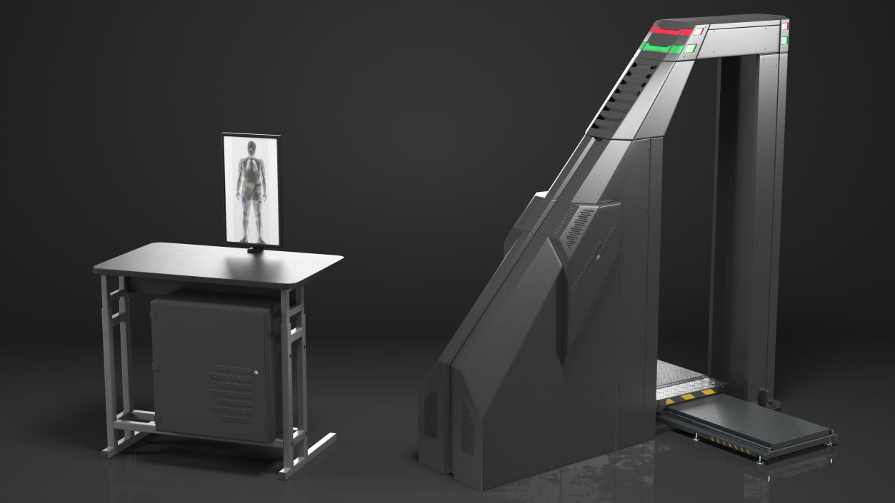 3D model Conpass Smart DV Xray People Screening System