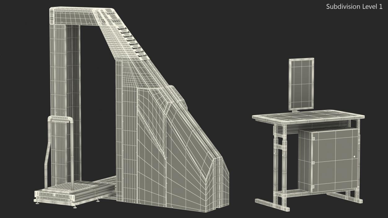 3D model Conpass Smart DV Xray People Screening System