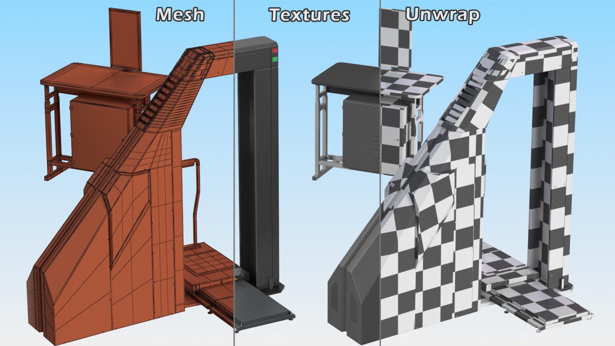 3D model Conpass Smart DV Xray People Screening System