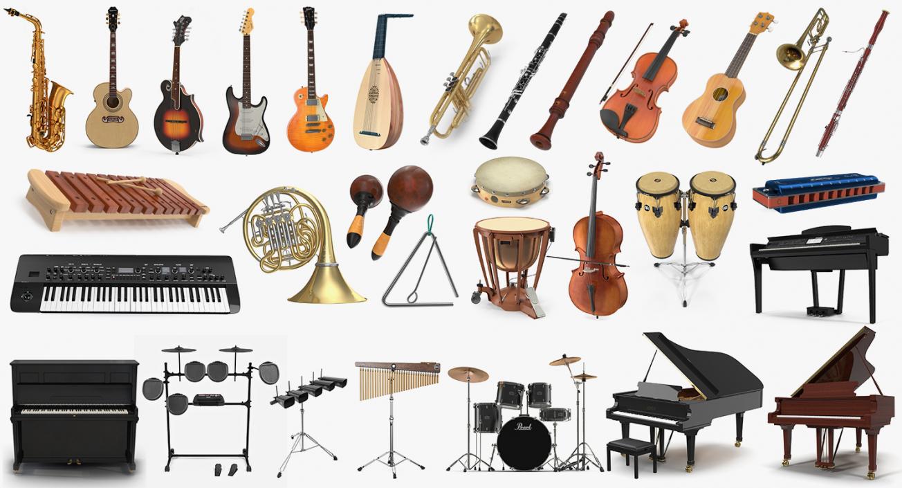 Musical Instruments Collection 9 3D