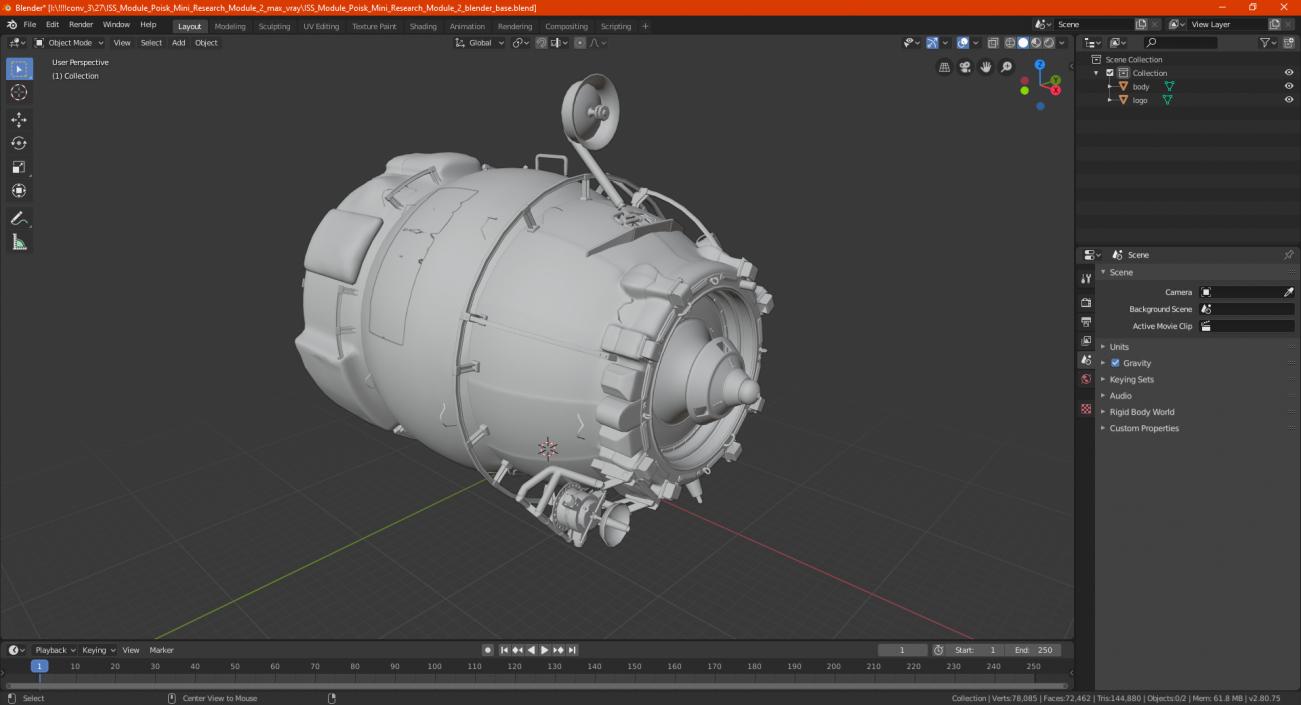 ISS Module Poisk Mini Research Module 2 3D model