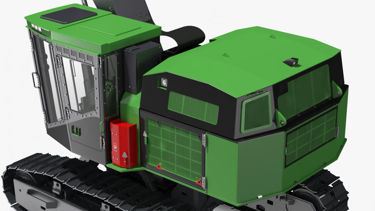 Tracked Harvester Generic Rigged 3D