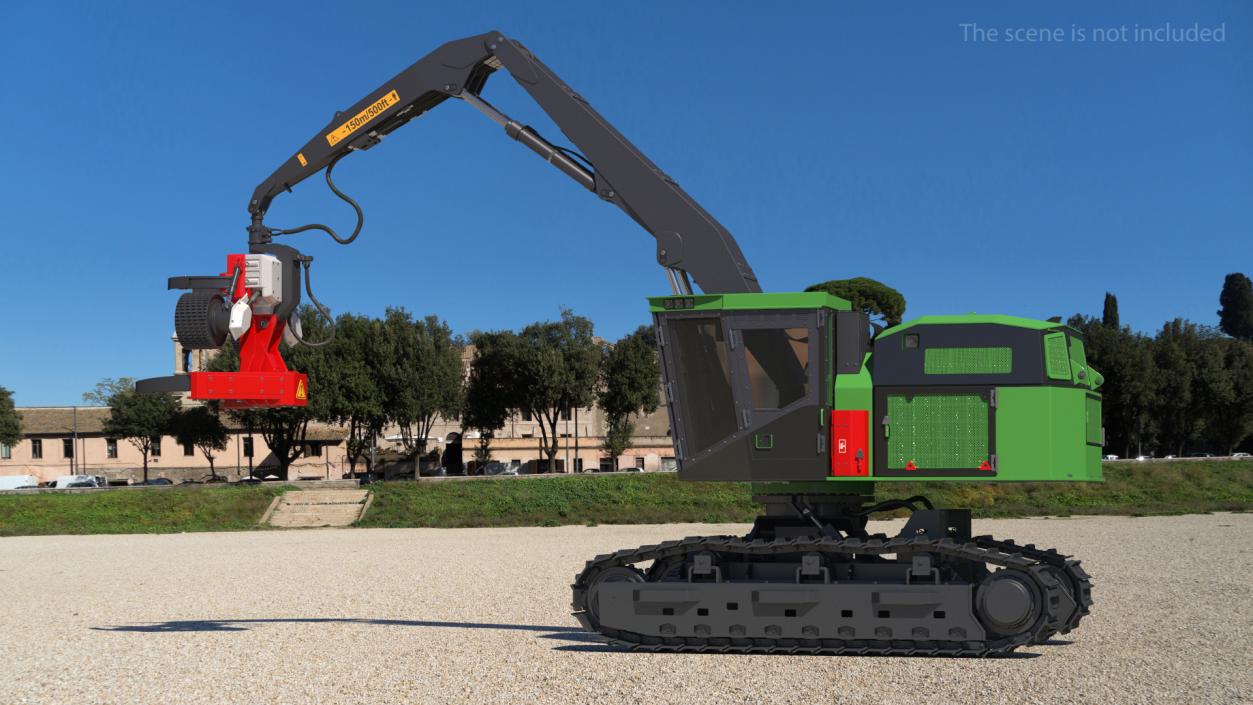 Tracked Harvester Generic Rigged 3D